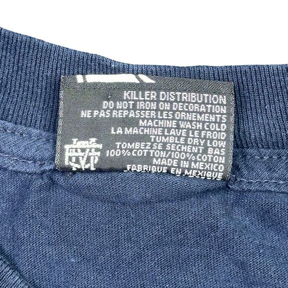 Famous Stars & Straps Blue Logo Crew Neck Tee - Size Large - Picture 5 of 5